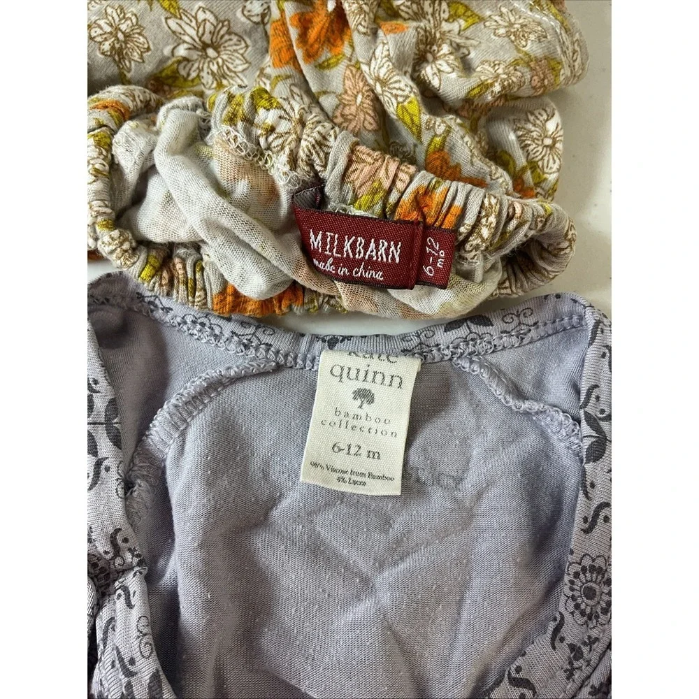 baby girl bamboo 3PC Lot 6-12 mos‎ Kyte Texas Dress, milk barn set